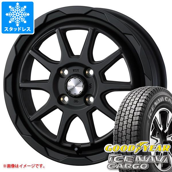 【タイヤ交換対象】キャリイ DA16T用 スタッドレス グッドイヤー アイスナビカーゴ 145/80R12 80/78N (145R12 6PR相当) マッドヴァンス06 タイヤホイール4本セット