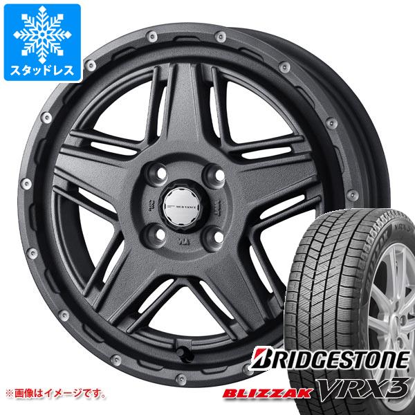 【タイヤ交換対象】エブリイワゴン DA17W用 スタッドレス ブリヂストン ブリザック VRX3 165/60R14 75Q マッドヴァンス07 タイヤホイール4本セット