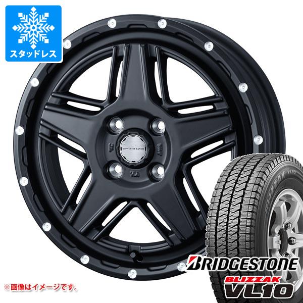 【タイヤ交換対象】エブリイバン DA17V用 スタッドレス ブリヂストン ブリザック VL10 145/80R12 80/78N (145R12 6PR相当) マッドヴァンス07 タイヤホイール4本セット