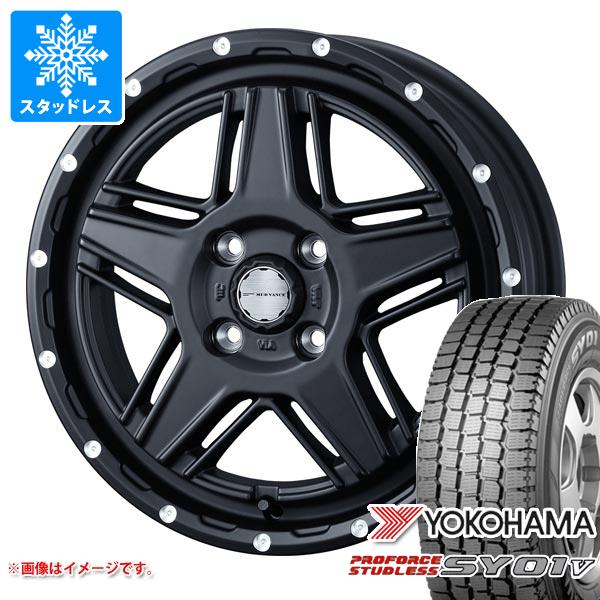 【タイヤ交換対象】エブリイバン DA17V用 スタッドレス ヨコハマ プロフォース スタッドレス SY01V 145/80R12 80/78N (145R12 6PR相当) マッドヴァンス07 タイヤホイール4本セット