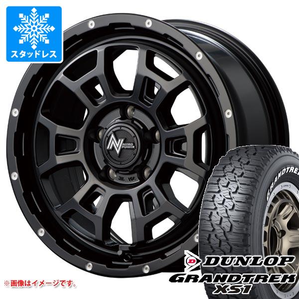 【タイヤ交換対象】エクリプスクロス GK系用 スタッドレス ダンロップ グラントレック XS1 LT215/70R16 100/97N ホワイトレター ナイトロパワー H6 スラッグ タイヤホイール4本セット