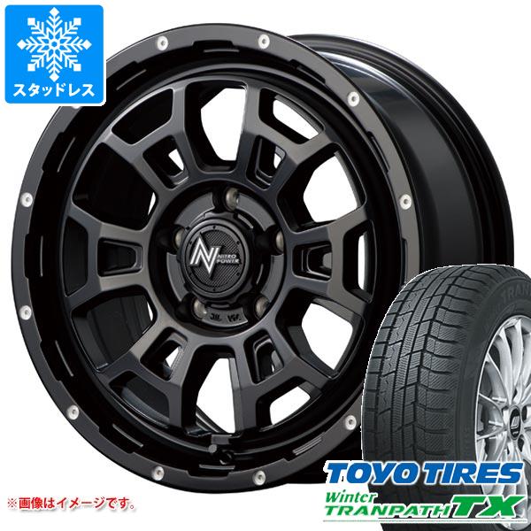 【タイヤ交換対象】T31エクストレイル用 スタッドレス トーヨー ウィンタートランパス TX 215/65R16 98Q ナイトロパワー H6 スラッグ タイヤホイール4本セット
