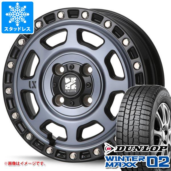 【タイヤ交換対象】エブリイワゴン DA17W用 スタッドレス ダンロップ ウインターマックス02 WM02 155/70R13 75Q MLJ エクストリームJ XJ07 タイヤホイール4本セット