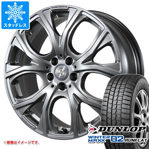 【タイヤ交換対象】MINI クロスオーバー F60用 スタッドレス ダンロップ ウインターマックス02 DSST WM02 225/50RF18 95Q ランフラット チームスパルコ ベネージュ タイヤホイール4本セット