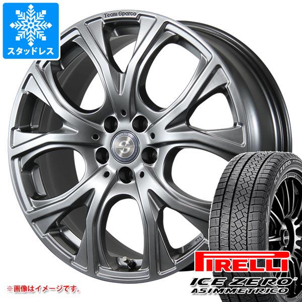 【タイヤ交換対象】プジョー e-2008 P24系用 スタッドレス ピレリ アイスゼロアシンメトリコ 215/60R17 96H チームスパルコ ベネージュ タイヤホイール4本セット