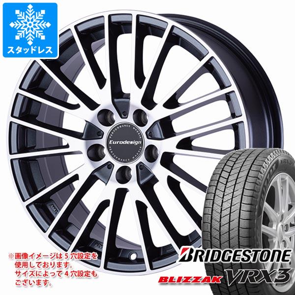 【タイヤ交換対象】シトロエン DS4 B7系用 スタッドレス ブリヂストン ブリザック VRX3 215/55R17 94Q ユーロデザイン カルヴァー タイヤホイール4本セット