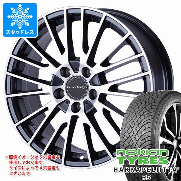 【タイヤ交換対象】BMW F12/F13 6シリーズ用 スタッドレス ノキアン ハッカペリッタ R5 245/45R18 100T XL ユーロデザイン カルヴァー タイヤホイール4本セット