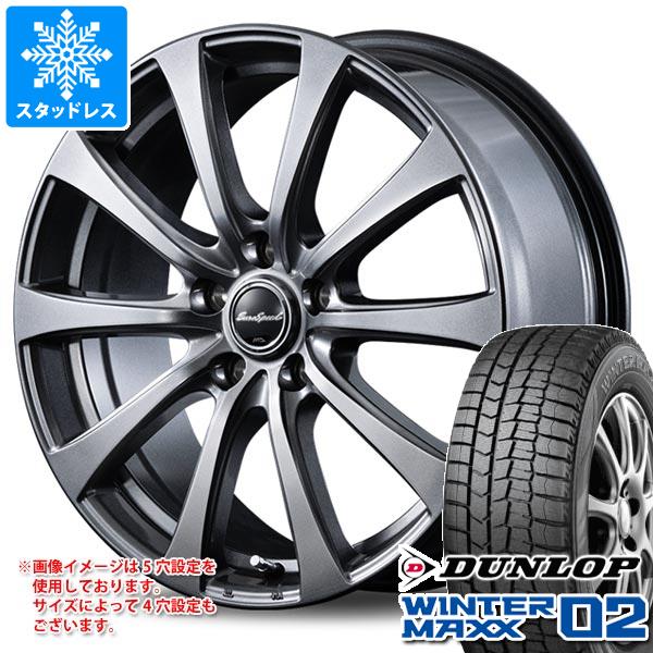 【タイヤ交換対象】スタッドレスタイヤ ダンロップ ウインターマックス02 WM02 215/60R16 95Q ＆ ユーロスピード G10 6.5-16 タイヤホイール4本セット215/60-16 DUNLOP WINTER MAXX 02 WM02