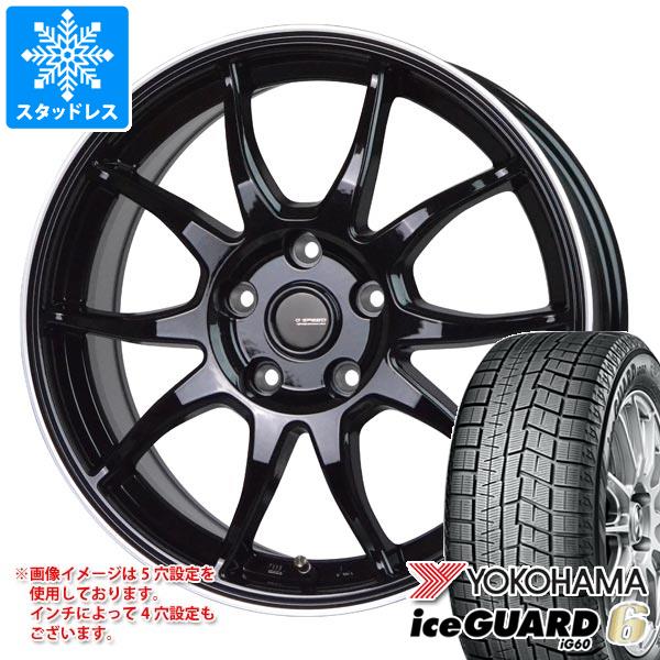 【タイヤ交換対象】スタッドレスタイヤ ヨコハマ アイスガードシックス iG60 215/45R17 87Q ＆ ジースピード P-06 7.0-17 タイヤホイール4本セット215/45-17 YOKOHAMA iceGUARD 6 iG60