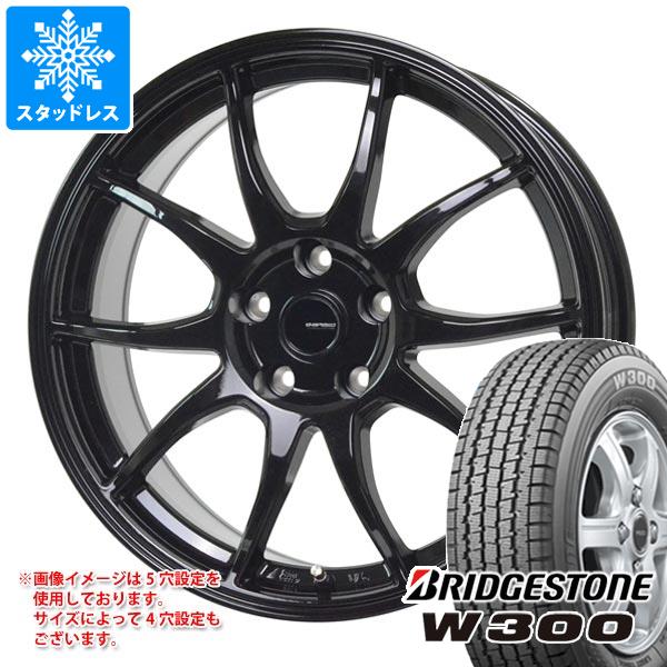 【タイヤ交換対象】スタッドレスタイヤ ブリヂストン W300 145/80R12 80/78N (145R12 6PR相当) ＆ ジースピード G-06 3.5-12 タイヤホイール4本セット145/80-12 BRIDGESTONE W300