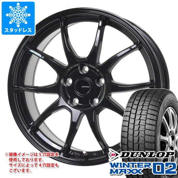 【タイヤ交換対象】スタッドレスタイヤ ダンロップ ウインターマックス02 WM02 155/70R12 73Q ＆ ジースピード G-06 3.5-12 タイヤホイール4本セット155/70-12 DUNLOP WINTER MAXX 02 WM02