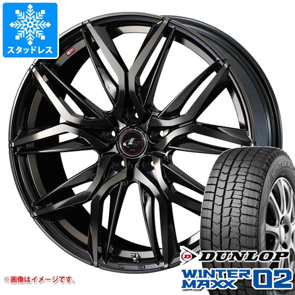 【タイヤ交換対象】 スタッドレスタイヤ ダンロップ ウインターマックス02 WM02 165/55R15 75Q ＆ レオニス LM 4.5-15 タイヤホイール4本セット165/55-15 DUNLOP WINTER MAXX 02 WM02