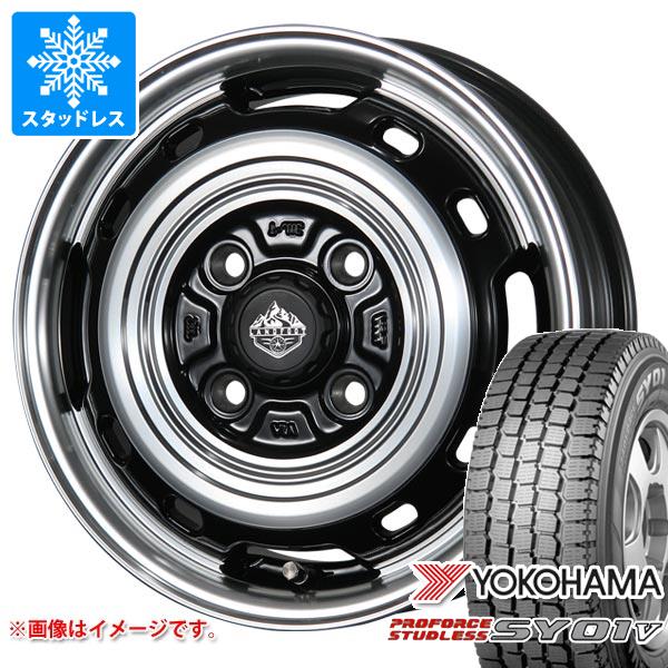 【タイヤ交換対象】キャリイ DA16T用 2025年製 スタッドレス ヨコハマ プロフォース スタッドレス SY01V 145/80R12 80/78N ランドフット XFG タイヤホイール4本セット