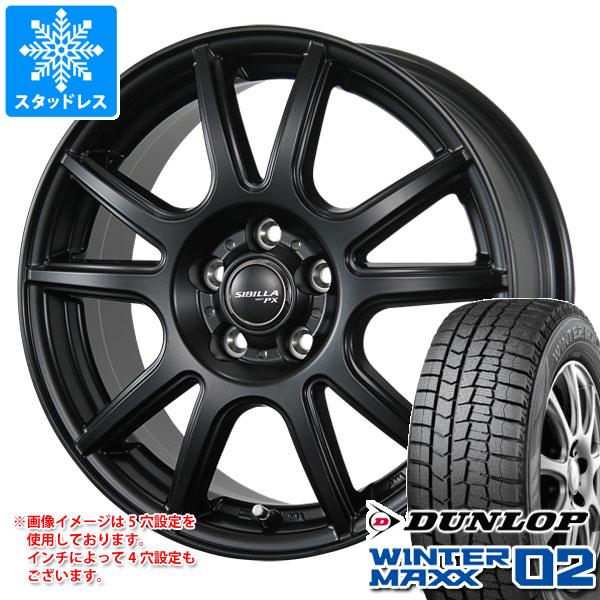 【タイヤ交換対象】スタッドレスタイヤ ダンロップ ウインターマックス02 WM02 205/50R17 93T XL ＆ シビラ ネクスト PX 7.0-17 タイヤホイール4本セット205/50-17 DUNLOP WINTER MAXX 02 WM02