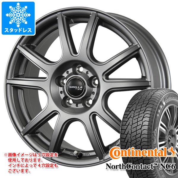 【タイヤ交換対象】スタッドレスタイヤ コンチネンタル ノースコンタクト NC6 175/65R14 82T ＆ シビラ ネクスト PX 5.5-14 タイヤホイール4本セット175/65-14 CONTINENTAL NorthContact NC6