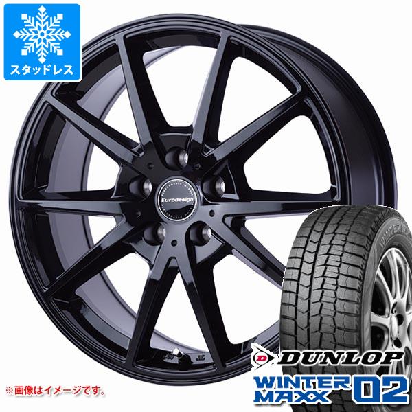 【タイヤ交換対象】MINI クロスオーバー F60用 スタッドレス ダンロップ ウインターマックス02 WM02 225/50R18 95Q ユーロデザイン スウィンドン タイヤホイール4本セット