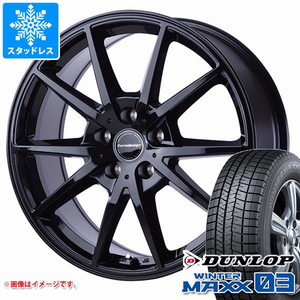 【タイヤ交換対象】MINI クラブマン F54用 スタッドレス ダンロップ ウインターマックス03 WM03 225/40R18 92Q XL ユーロデザイン スウィンドン タイヤホイール4本セット