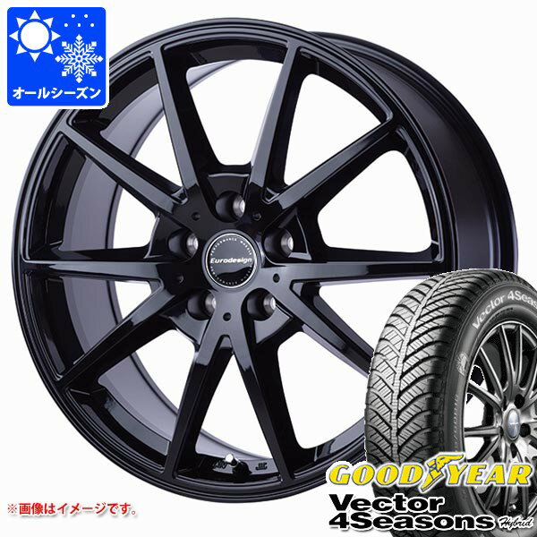 【タイヤ交換対象】MINI クラブマン F54用 オールシーズンタイヤ グッドイヤー ベクター 4シーズンズ ハイブリッド 225/45R17 91H ユーロデザイン スウィンドン タイヤホイール4本セット