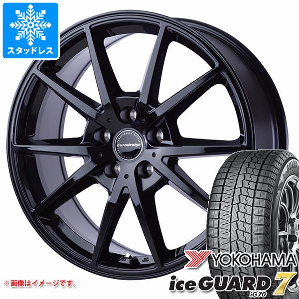 【タイヤ交換対象】MINI クロスオーバー F60用 スタッドレス ヨコハマ アイスガードセブン iG70 225/50R18 95Q ユーロデザイン スウィンドン タイヤホイール4本セット