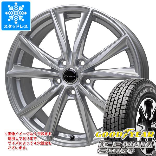 【タイヤ交換対象】スタッドレスタイヤ グッドイヤー アイスナビカーゴ 145/80R12 80/78N (145R12 6PR相当) ＆ エクスター ST 4.0-12 タイヤホイール4本セット145/80-12 GOODYEAR ICE NAVI CARGO(2)