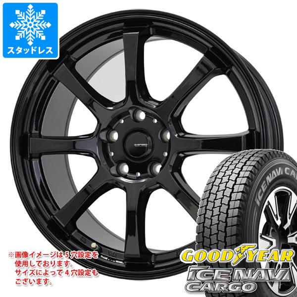 【タイヤ交換対象】スタッドレスタイヤ グッドイヤー アイスナビカーゴ 145/80R12 80/78N (145R12 6PR相当) ＆ ジースピード G-08 4.0-12 タイヤホイール4本セット145/80-12 GOODYEAR ICE NAVI CARGO