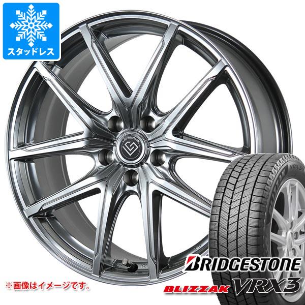 【タイヤ交換対象】プリウス 60系用 スタッドレス ブリヂストン ブリザック VRX3 195/50R19 88Q ロンギヌス RE-X タイヤホイール4本セット