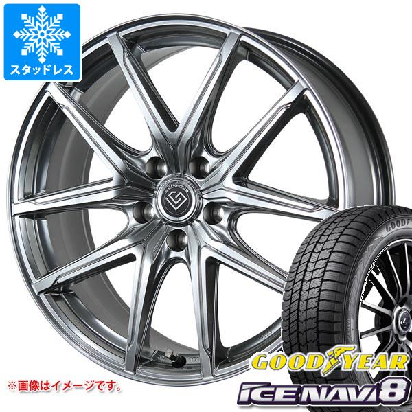 【タイヤ交換対象】40系アルファード用 スタッドレス グッドイヤー アイスナビ8 225/55R19 99Q ロンギヌス RE-X タイヤホイール4本セット