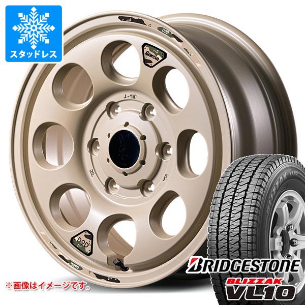 【タイヤ交換対象】トヨタ ハイエース 200系用 2025年製 スタッドレス ブリヂストン ブリザック VL10 195/80R15 107/105N ウシャリン タイヤホイール4本セット