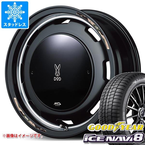 【タイヤ交換対象】スズキ エブリイバン DA17V用 スタッドレス グッドイヤー アイスナビ8 165/60R14 75Q ウシャリントバリ タイヤホイール4本セット