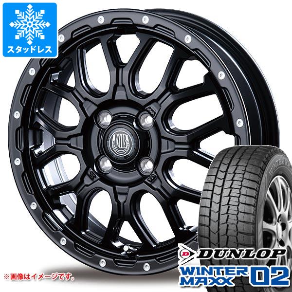 【タイヤ交換対象】アトレーワゴン S300系用 スタッドレス ダンロップ ウインターマックス02 WM02 165/65R14 79Q インターミラノ マッドバーン XR-800M タイヤホイール4本セット
