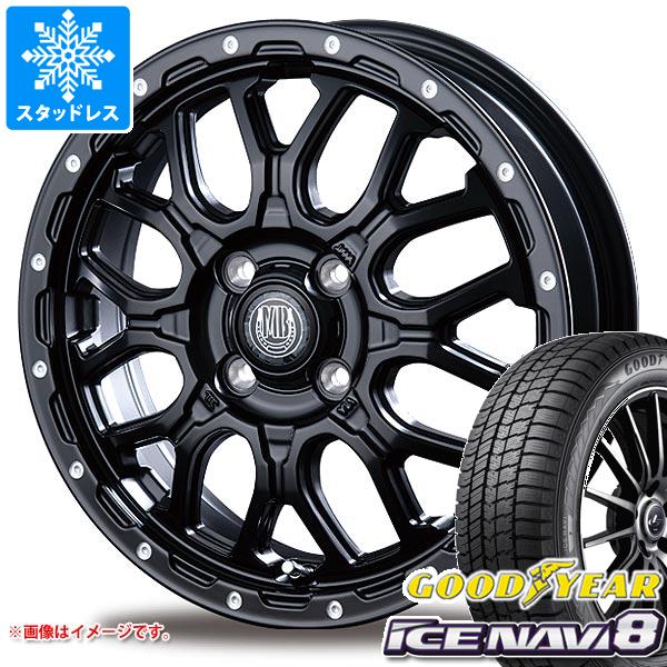 【タイヤ交換対象】アトレーワゴン S300系用 スタッドレス グッドイヤー アイスナビ8 165/65R14 79Q インターミラノ マッドバーン XR-800M タイヤホイール4本セット