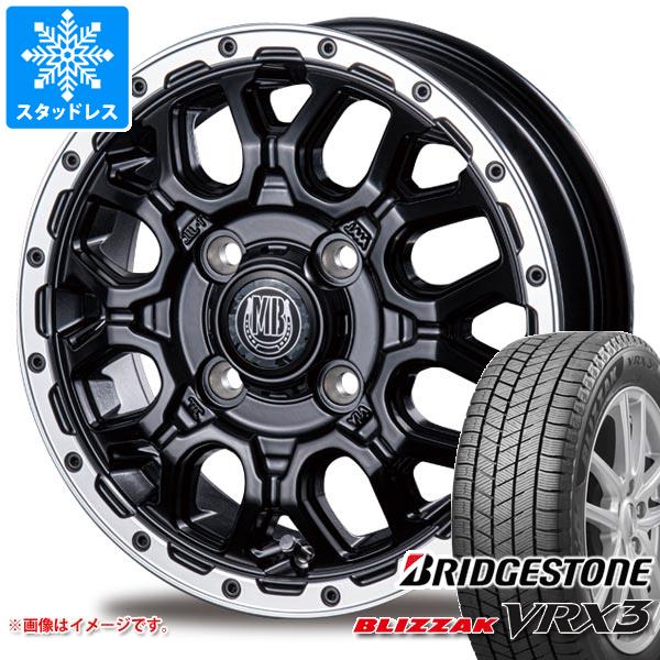 【タイヤ交換対象】ハイゼットカーゴ S320系用 スタッドレス ブリヂストン ブリザック VRX3 165/65R14 79Q インターミラノ マッドバーン XR-800M タイヤホイール4本セット