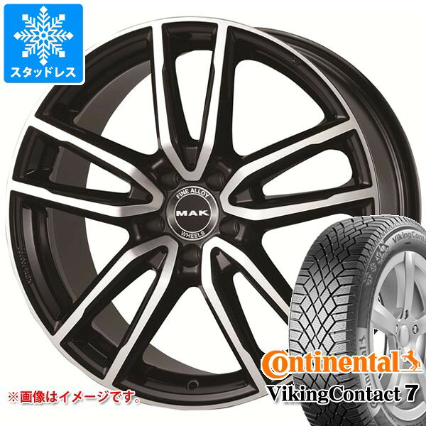 【タイヤ交換対象】メルセデスベンツ C118 CLA用 スタッドレス コンチネンタル バイキングコンタクト7 205/55R17 95T XL MAK エボ タイヤホイール4本セット