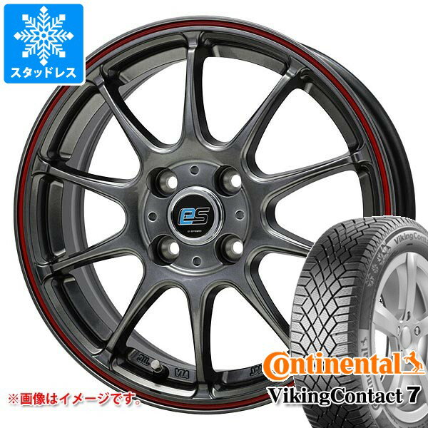 【タイヤ交換対象】スタッドレスタイヤ コンチネンタル バイキングコンタクト7 155/65R14 75T ＆ ジースピード es-01 4.5-14 タイヤホイール4本セット155/65-14 CONTINENTAL VikingContact7