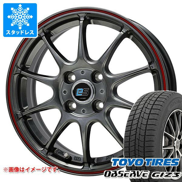 【タイヤ交換対象】スタッドレスタイヤ トーヨー オブザーブ ギズ3 175/65R15 84Q ＆ ジースピード es-01 5.5-15 タイヤホイール4本セット175/65-15 TOYO OBSERVE GIZ3