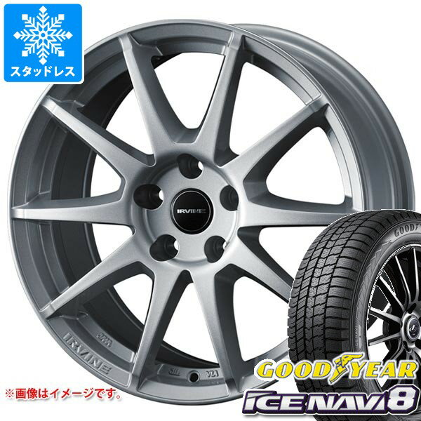 【タイヤ交換対象】メルセデスベンツ W206 Cクラス用 スタッドレス グッドイヤー アイスナビ8 225/45R18 95Q XL アーヴィン S02 タイヤホイール4本セット