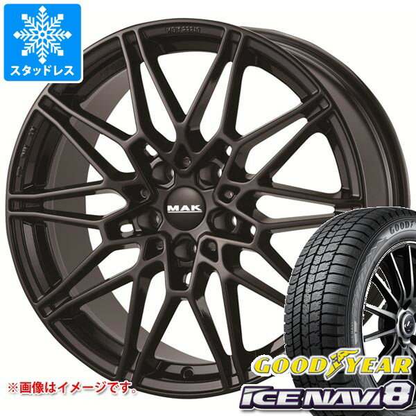 【タイヤ交換対象】BMW G22/G23 4シリーズ用 スタッドレス グッドイヤー アイスナビ8 225/50R17 94Q MAK ケーニッヒ タイヤホイール4本セット