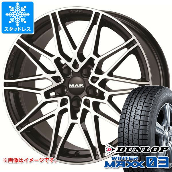 【タイヤ交換対象】BMW G60 i5用 スタッドレス ダンロップ ウインターマックス03 WM03 225/55R18 98Q MAK ケーニッヒ タイヤホイール4本セット