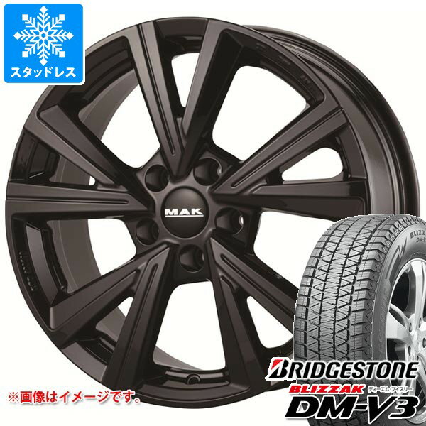 【タイヤ交換対象】アルファロメオ ステルヴィオ用 2025年製 スタッドレス ブリヂストン ブリザック DM-V3 235/60R18 107Q XL MAK モンツァ タイヤホイール4本セット