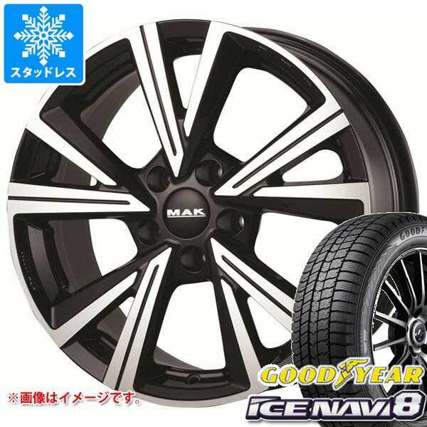 【タイヤ交換対象】VW トゥーラン 1TCZD用 スタッドレス グッドイヤー アイスナビ8 205/60R16 96Q XL MAK クバーズ タイヤホイール4本セット