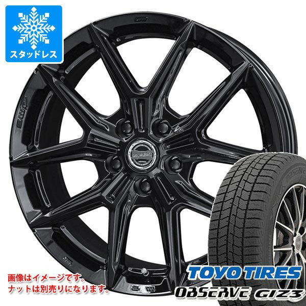【タイヤ交換対象】トヨタ プリウス 60系用 スタッドレス トーヨー オブザーブ ギズ3 195/60R17 90Q スマック IG-TEC タイヤホイール4本セット