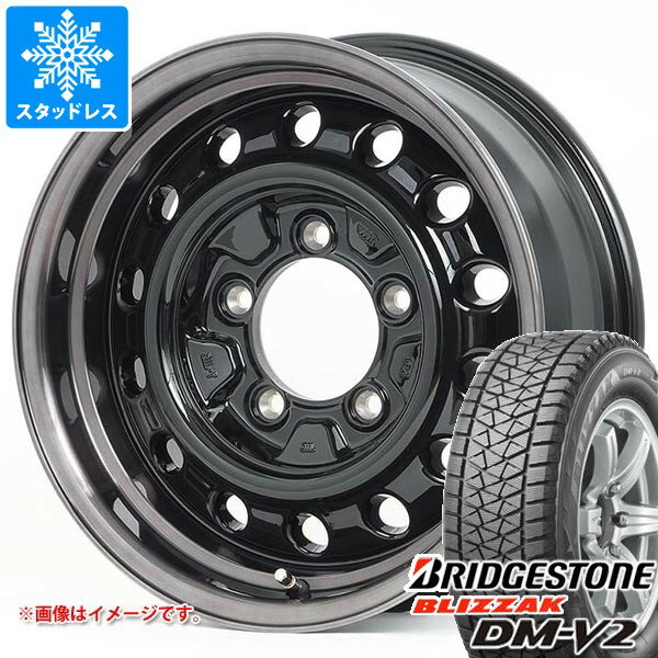 【タイヤ交換対象】スズキ ジムニーノマド JC74W用 スタッドレス ブリヂストン ブリザック DM-V2 195/80R15 96Q アピオ ワイルドボア D タイヤホイール4本セット