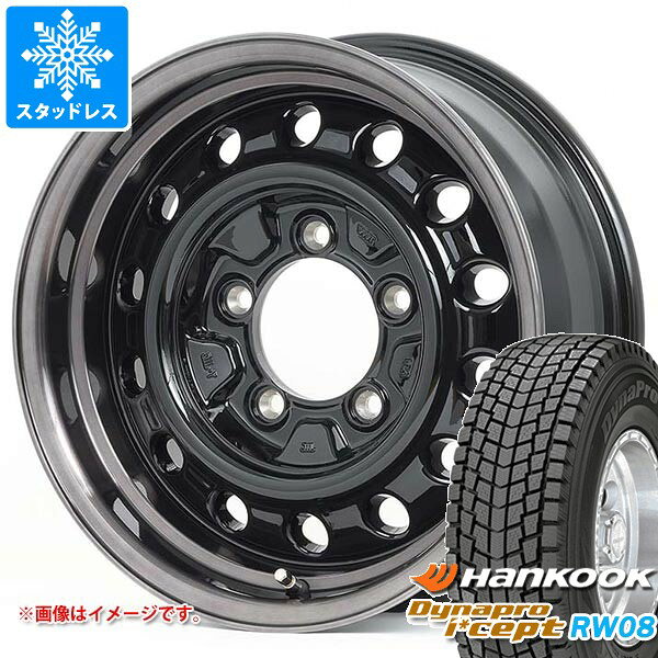 【タイヤ交換対象】スズキ ジムニー用 スタッドレス ハンコック ダイナプロアイセプト RW08 175/80R16 91Q アピオ ワイルドボア D タイヤホイール4本セット
