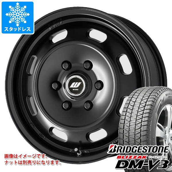 【タイヤ交換対象】ニッサン NV350キャラバン E26用 スタッドレス ブリヂストン ブリザック DM-V3 215/70R16 100Q ワーク エクストラップ DTHC タイヤホイール4本セット