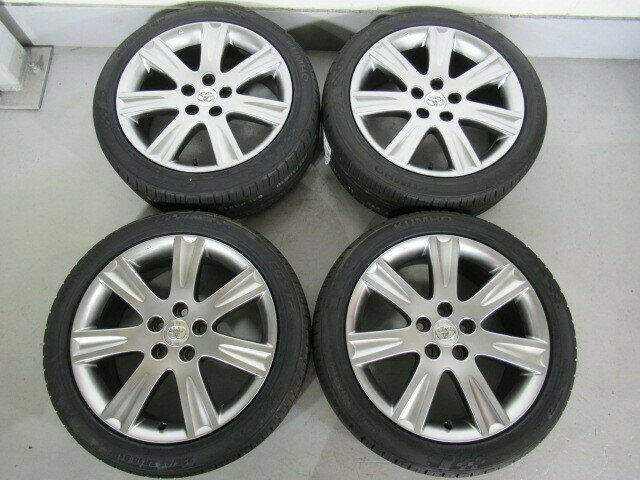 【中古】トヨタ マークXジオ 純正 18×7.5J 114.3-5+39 60Φ ハイグロス KUMUHO ECSTA PS31225/45ZR18 91W2021年製新品