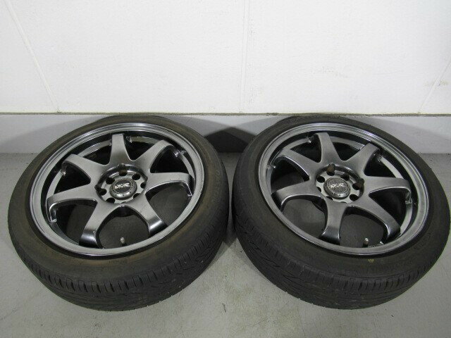 【中古】XXR WHEELS 55216×7.0J 100/114.3-8H+25 73Φ DAYTON DT30(BSブランド)195/45R16 84V 2017年製タイヤアルミセット 8分山 2本★