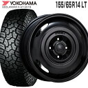 ジオランダー X-AT G016 155/65R14 ヨコハマタイヤ YOKOHAMA TIRES エクストリームJ ジャーニー 14×4.5 PCD100/4H +43 サテンブラック 14インチ サマータイヤ 4本 ホイールセット GEOLANDAR X-AT XTREME-J JOURNEY ラギッドテレーン オフロード