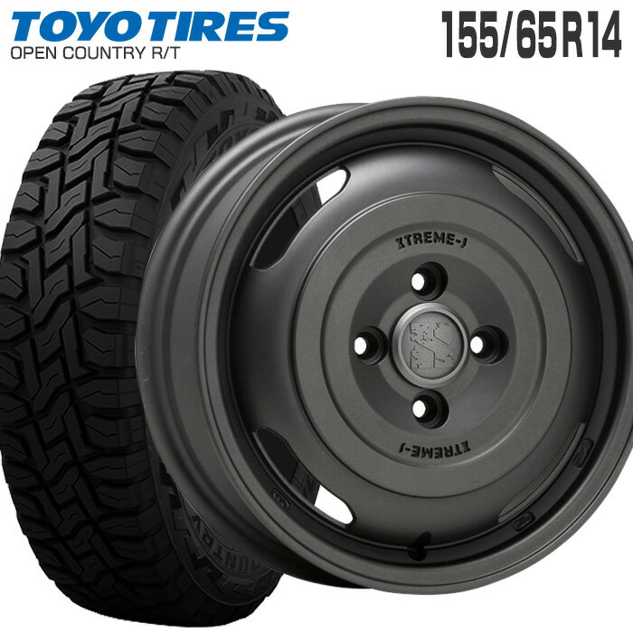 I[vJg[ RT 155/65R14 g[[^C TOYO TIRE GNXg[J W[j[ 14~4.5 PCD100/4H +43 KubN 14C` T}[^C 4{ zC[Zbg OPEN COUNTRY R/T XTREME-J Mbhe[ It[h