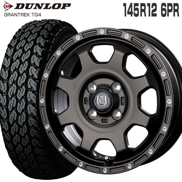 ȥå TG4 145R12 6PR å DUNLOP ޥåɥС XR-910K 124.0 PCD100/4H +42 ޥåȥ֥ ԥݥå MBR/PP 12 ޡ 4 ۥ륻å (145/80R12 80/78 ߴ) GRANTREK TG4 MUD BAHN XR910K ڥȥ ڥХ