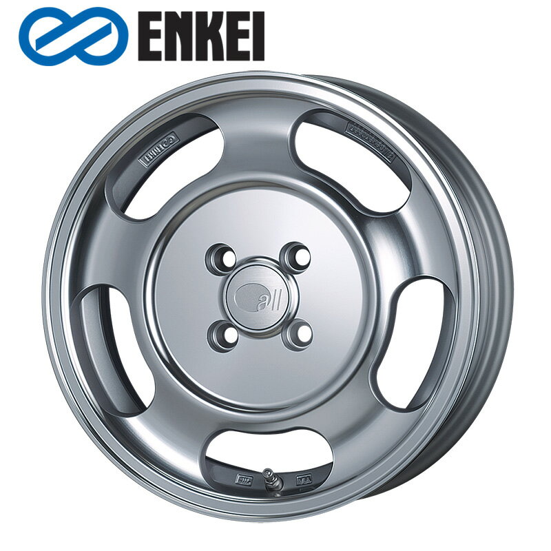 Rakuten - ENKEI all seventeen 15×5.0J PCD100 4H INSET+45 ボア径φ75 マシニングシルバー (M/S) 15インチ ホイール単品 1本 エンケイ ENKEI all 17